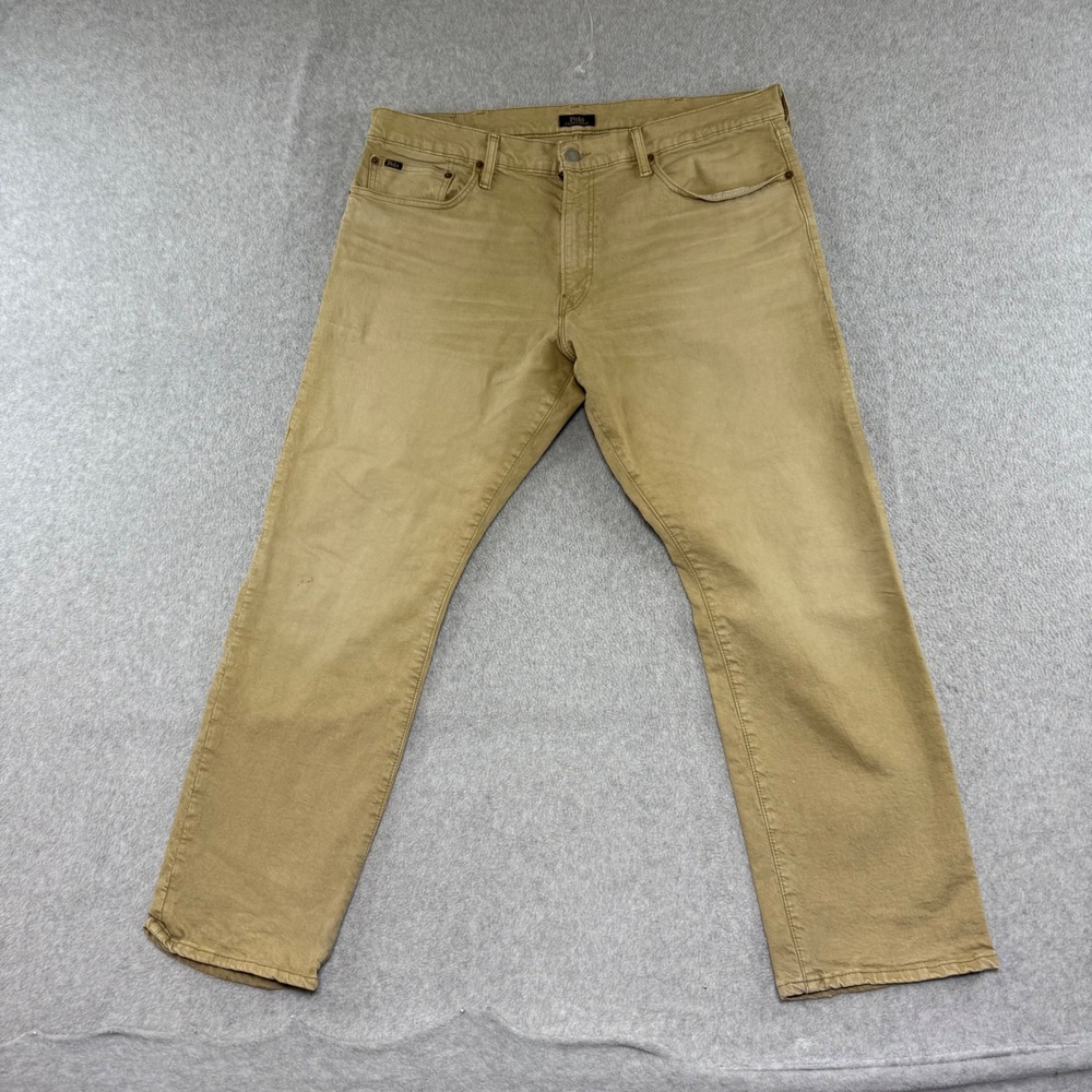 Polo Ralph Lauren Hampton Relaxed Straight Pants Mens 38/30 Tan Khaki Stretch